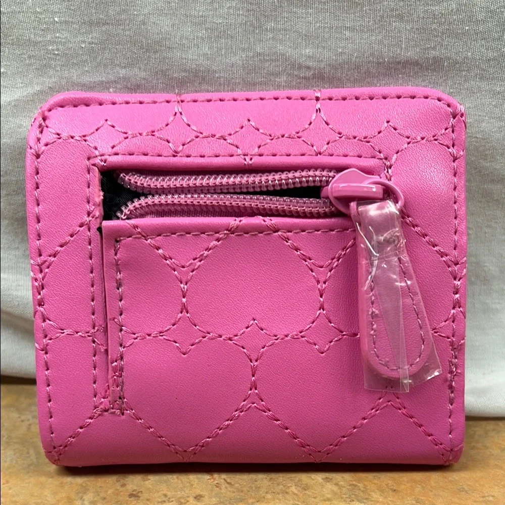 Luv Betsey Vibrant Pink Heart Wallet - Picture 2 of 6